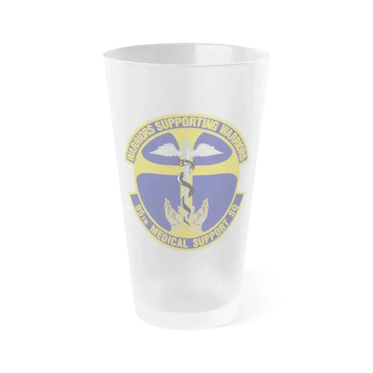 95th Medical Support Squadron (U.S. Air Force) Frosted Pint Glass 16oz 16oz Frosted - Go Mug Yourself