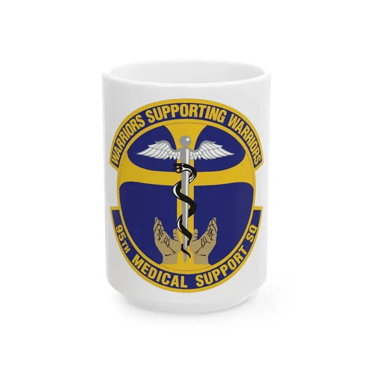 95th Medical Support Squadron (U.S. Air Force) White Coffee Mug 15oz - Go Mug Yourself
