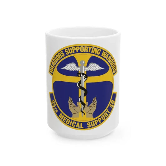 95th Medical Support Squadron (U.S. Air Force) White Coffee Mug 15oz - Go Mug Yourself