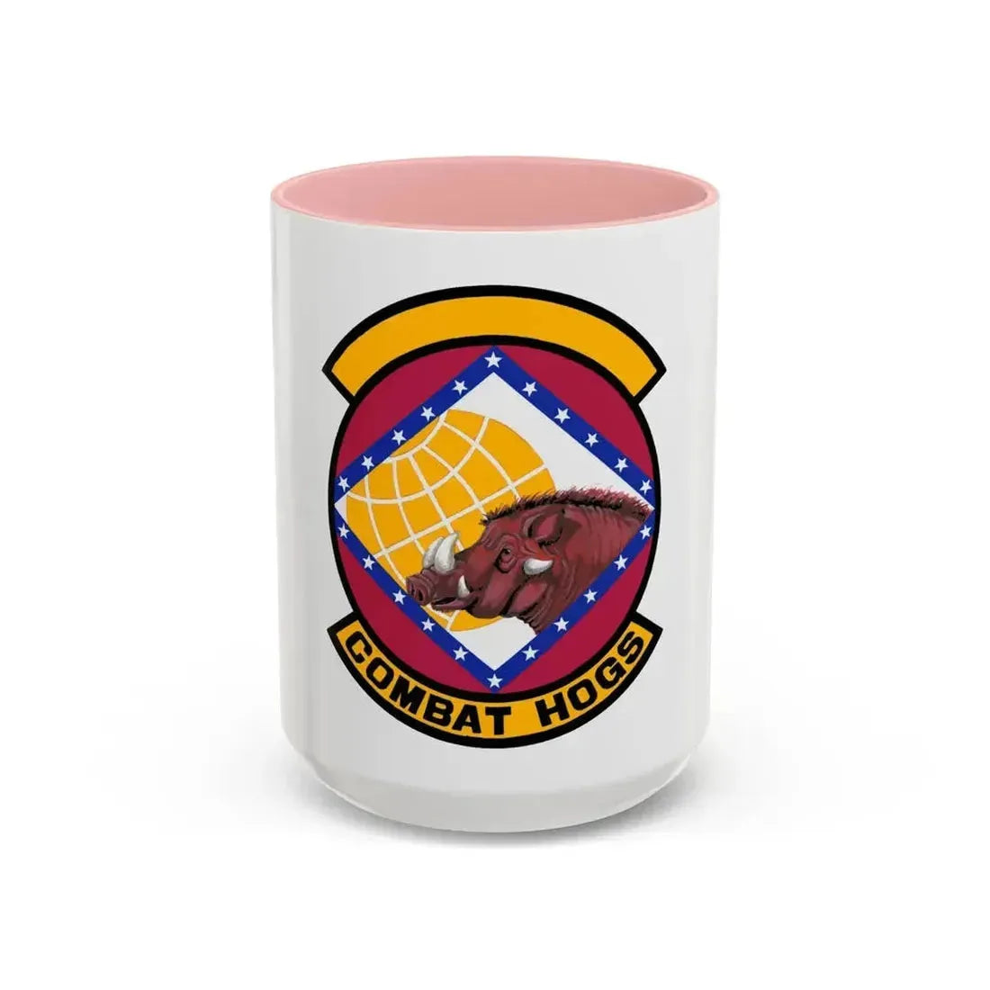 96 Aerial Port Sq AFRC (U.S. Air Force) Accent Coffee Mug 15oz Pink - Go Mug Yourself
