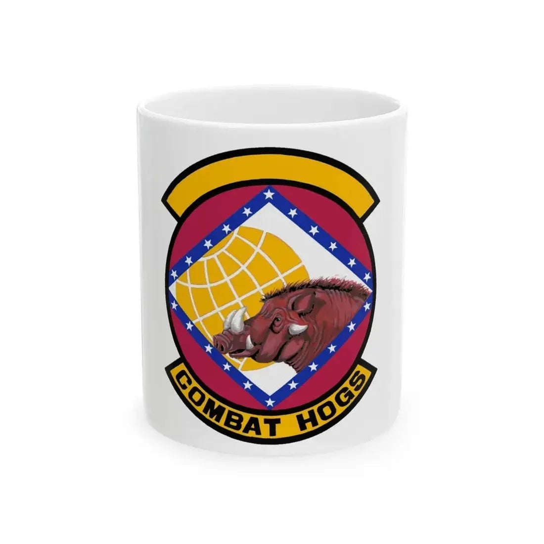 96 Aerial Port Sq AFRC (U.S. Air Force) White Coffee Mug - Go Mug Yourself