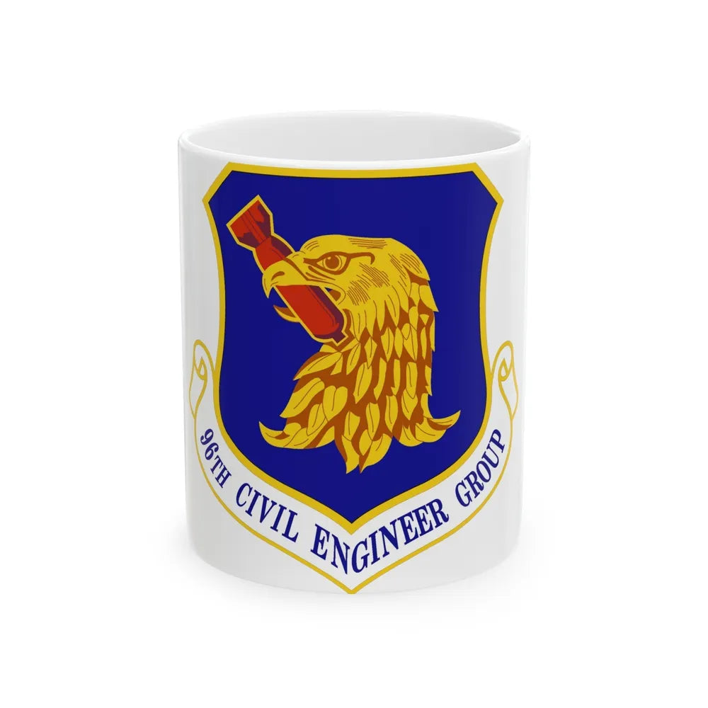 96 Civil Engineer Group AFMC (U.S. Air Force) White Coffee Mug-11oz-Go Mug Yourself