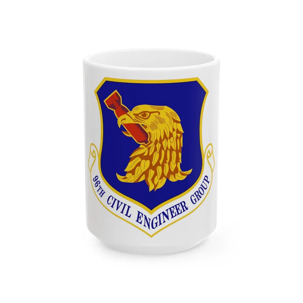 96 Civil Engineer Group AFMC (U.S. Air Force) White Coffee Mug-15oz-Go Mug Yourself