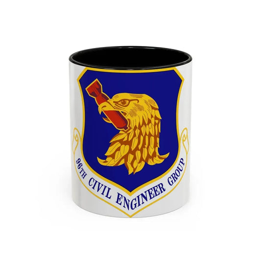 96 Civil Engineer Group AFMC (U.S. Air Force) Accent Coffee Mug 11oz Black - Go Mug Yourself