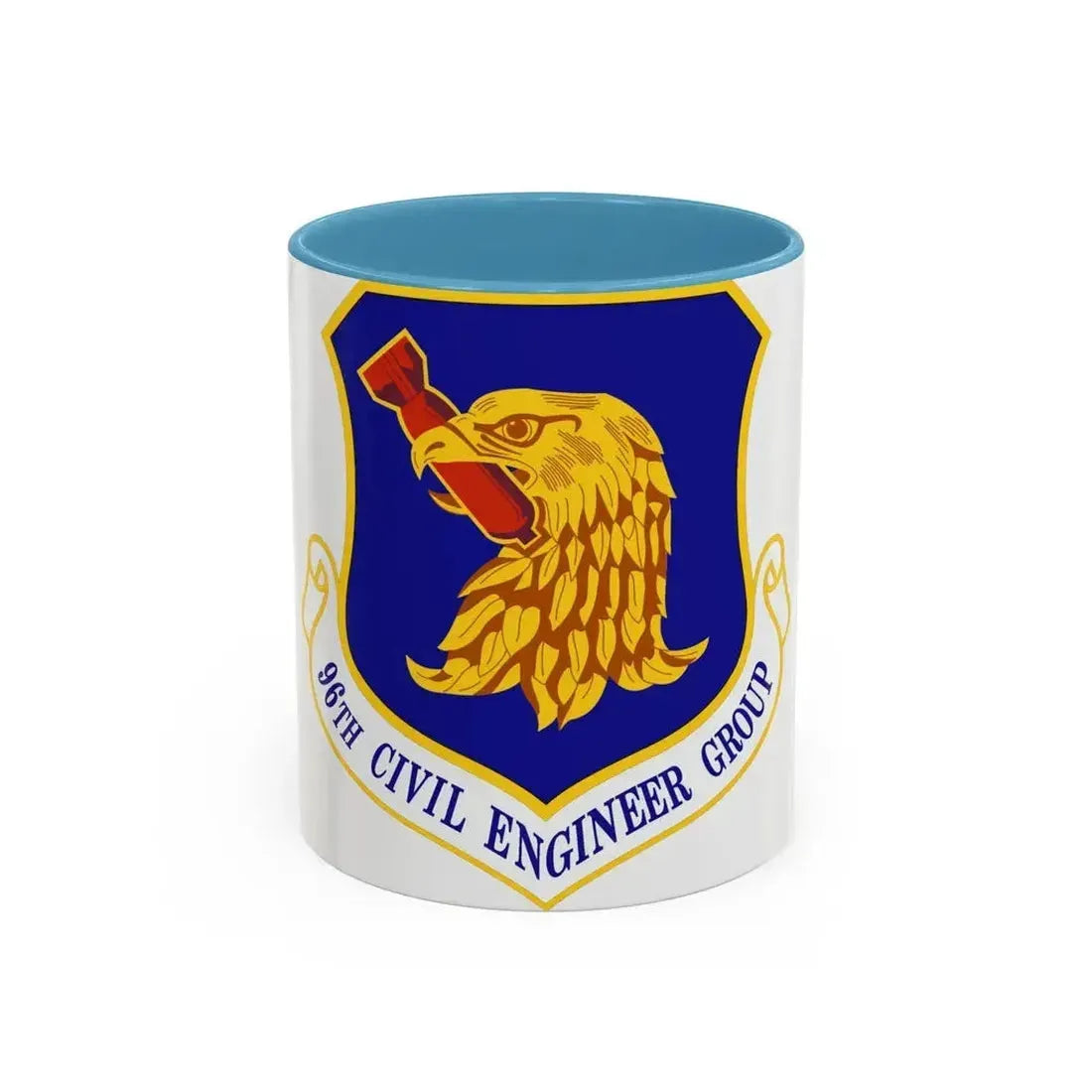 96 Civil Engineer Group AFMC (U.S. Air Force) Accent Coffee Mug 11oz Light Blue - Go Mug Yourself