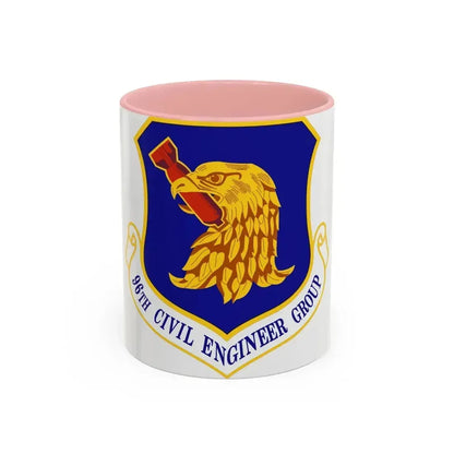 96 Civil Engineer Group AFMC (U.S. Air Force) Accent Coffee Mug 11oz Pink - Go Mug Yourself