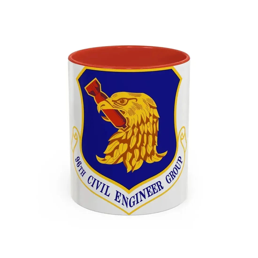 96 Civil Engineer Group AFMC (U.S. Air Force) Accent Coffee Mug 11oz Red - Go Mug Yourself