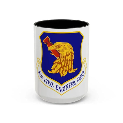 96 Civil Engineer Group AFMC (U.S. Air Force) Accent Coffee Mug 15oz Black - Go Mug Yourself