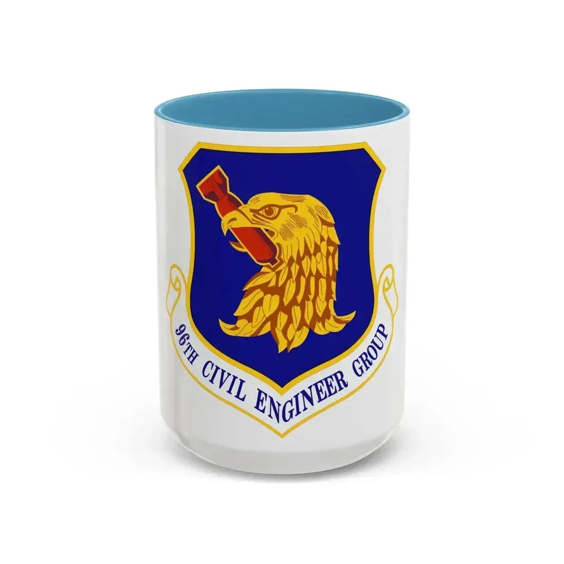 96 Civil Engineer Group AFMC (U.S. Air Force) Accent Coffee Mug 15oz Light Blue - Go Mug Yourself