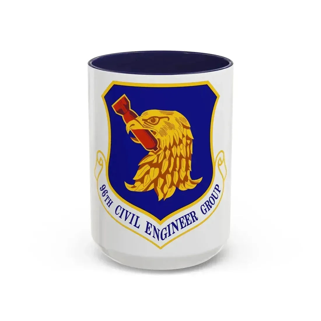 96 Civil Engineer Group AFMC (U.S. Air Force) Accent Coffee Mug 15oz Navy - Go Mug Yourself
