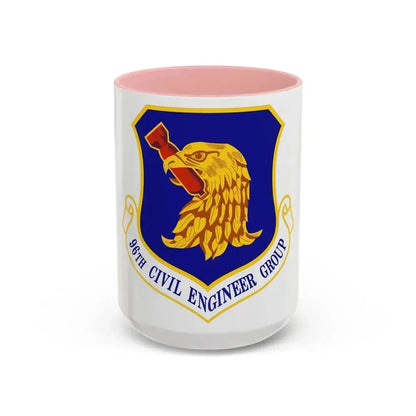 96 Civil Engineer Group AFMC (U.S. Air Force) Accent Coffee Mug 15oz Pink - Go Mug Yourself