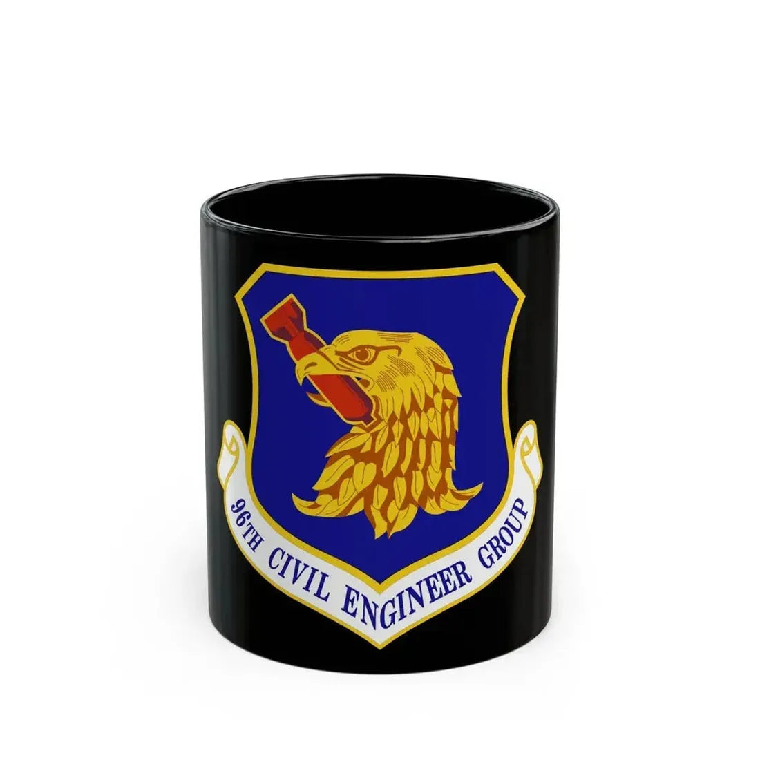 96 Civil Engineer Group AFMC (U.S. Air Force) Black Coffee Mug 11oz - Go Mug Yourself