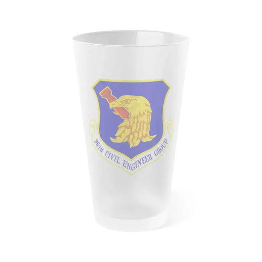 96 Civil Engineer Group AFMC (U.S. Air Force) Frosted Pint Glass 16oz 16oz Frosted - Go Mug Yourself