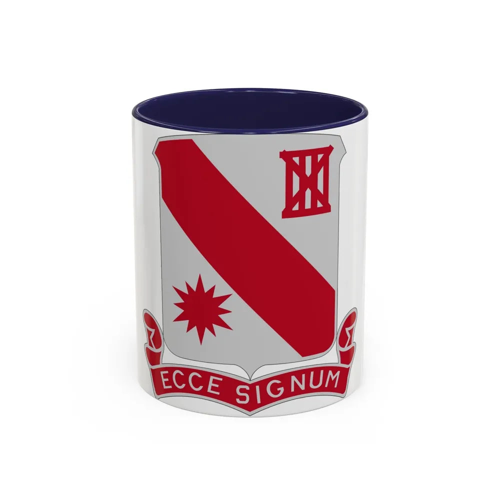 96 Engineer Battalion (U.S. Army) Accent Coffee Mug-11oz-Navy-Go Mug Yourself