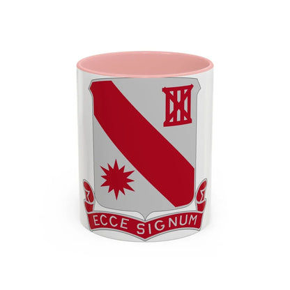 96 Engineer Battalion (U.S. Army) Accent Coffee Mug-11oz-Pink-Go Mug Yourself