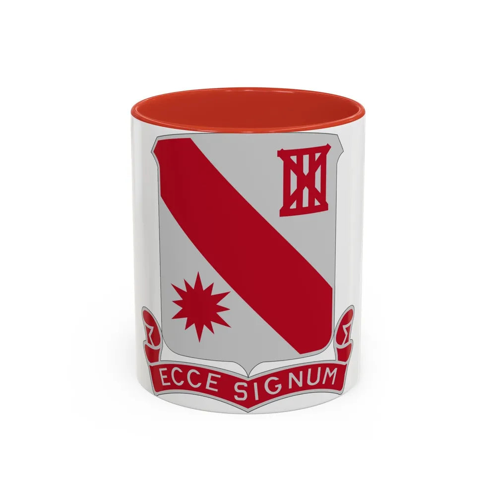 96 Engineer Battalion (U.S. Army) Accent Coffee Mug-11oz-Red-Go Mug Yourself