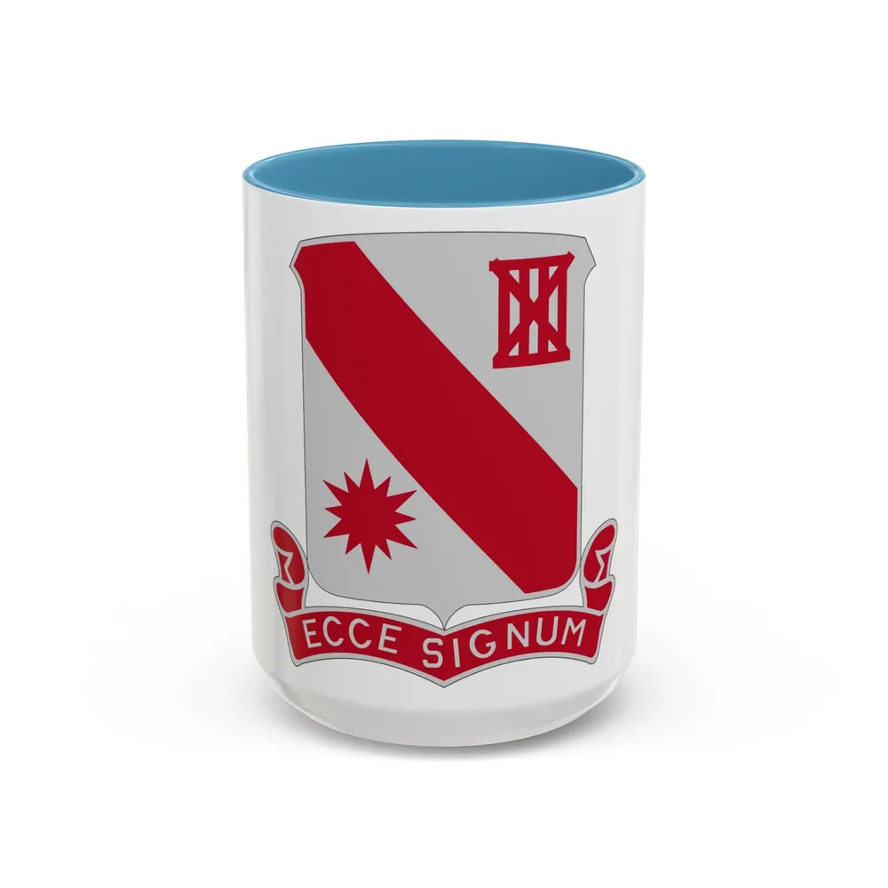 96 Engineer Battalion (U.S. Army) Accent Coffee Mug-15oz-Light Blue-Go Mug Yourself