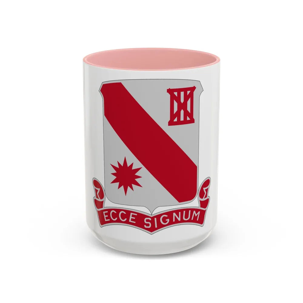 96 Engineer Battalion (U.S. Army) Accent Coffee Mug-15oz-Pink-Go Mug Yourself