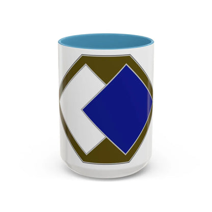 96 Sustainment Brigade (U.S. Army) Accent Coffee Mug-15oz-Light Blue-Go Mug Yourself