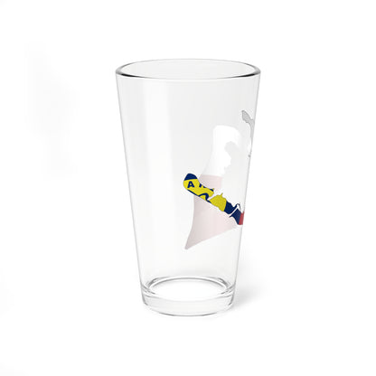 Flag map of Wake Island (United States) Pint Glass 16oz