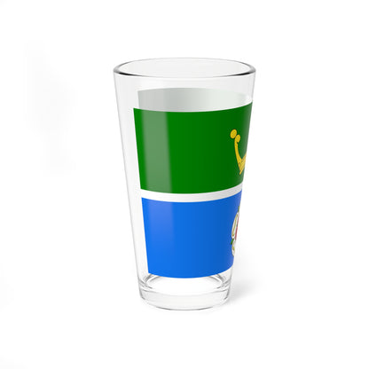 Hampshire green and blue flag (England) Pint Glass 16oz