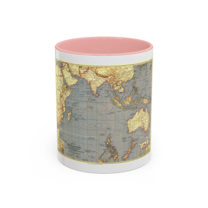 Indian Ocean (1941) (Map) Accent Coffee Mug