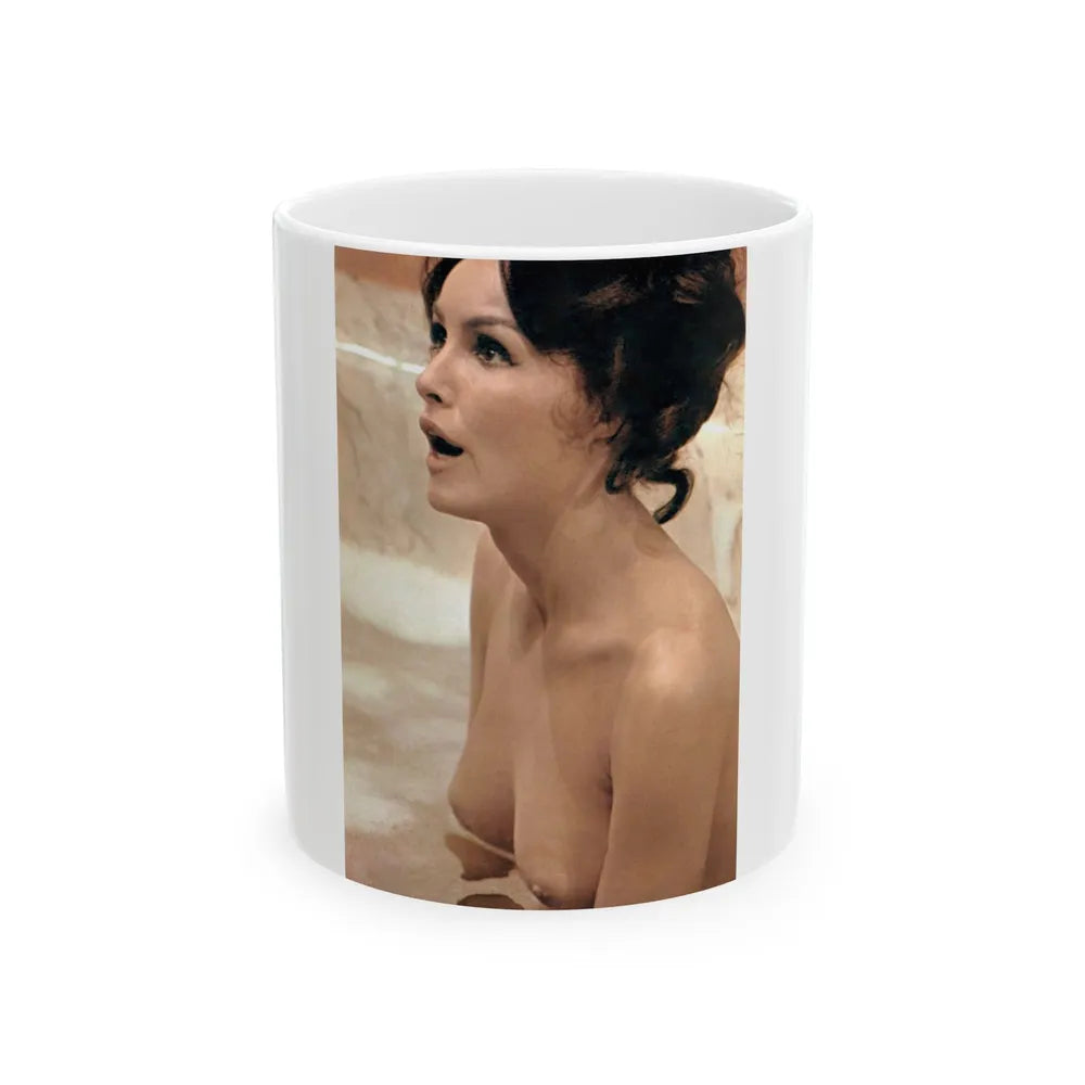 Julie Newmar #372 - Topless (Vintage Female Icon) White Coffee Mug-11oz-Go Mug Yourself