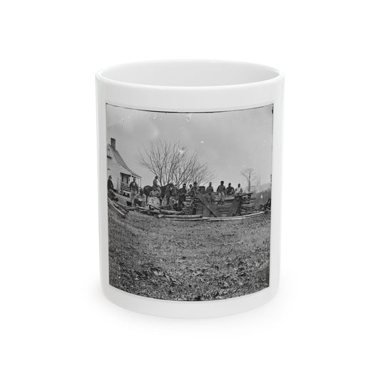 Aiken's Landing, Virginia (Vicinity). Negro Group At Aiken's Farm (U.S. Civil War) White Coffee Mug