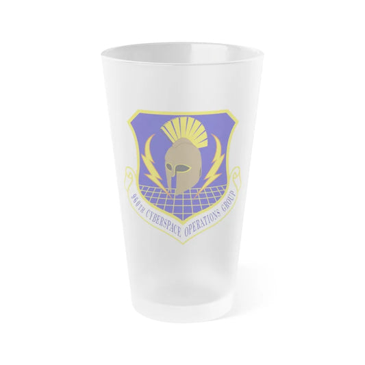 960th Cyberspace Operations Group (U.S. Air Force) Frosted Pint Glass 16oz-16oz-Frosted-Go Mug Yourself