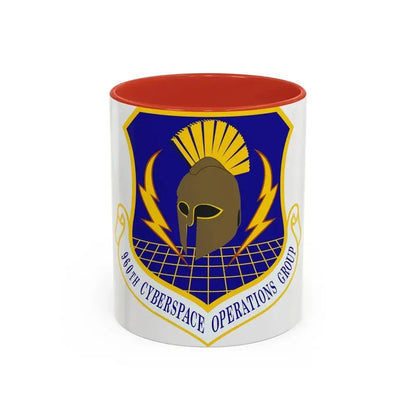 960th Cyberspace Operations Group (U.S. Air Force) Accent Coffee Mug 11oz Red - Go Mug Yourself