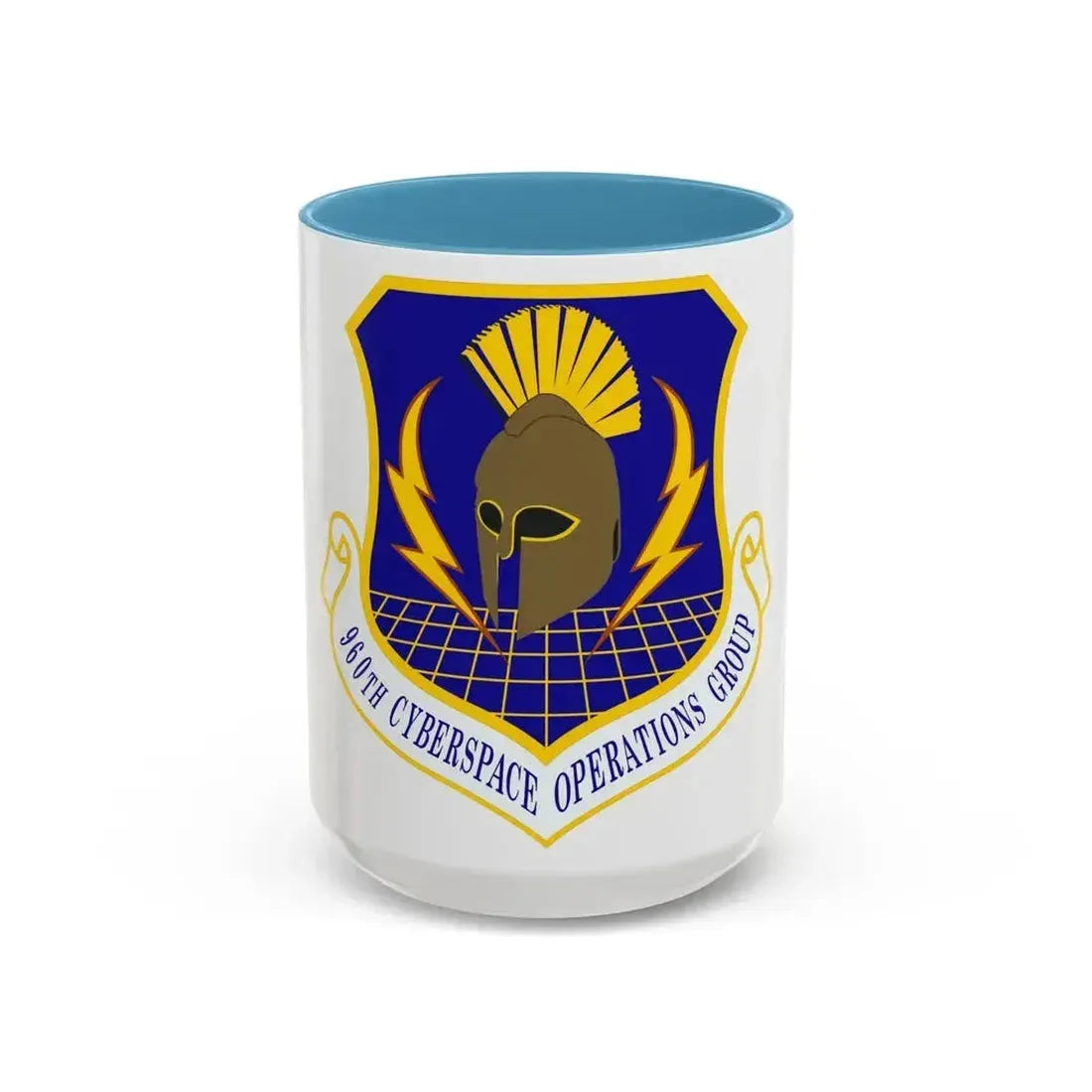 960th Cyberspace Operations Group (U.S. Air Force) Accent Coffee Mug 15oz Light Blue - Go Mug Yourself
