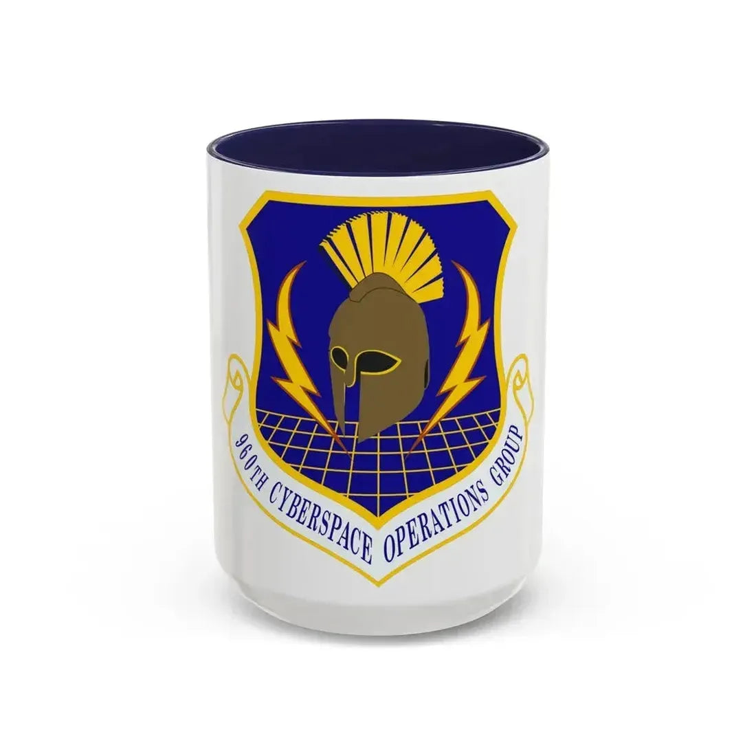 960th Cyberspace Operations Group (U.S. Air Force) Accent Coffee Mug 15oz Navy - Go Mug Yourself