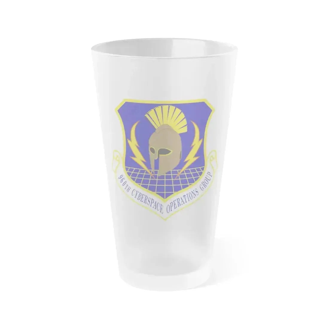 960th Cyberspace Operations Group (U.S. Air Force) Frosted Pint Glass 16oz 16oz Frosted - Go Mug Yourself