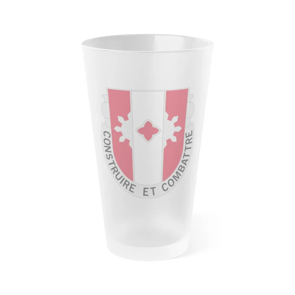 961 Engineer Battalion (U.S. Army) Frosted Pint Glass 16oz-Go Mug Yourself