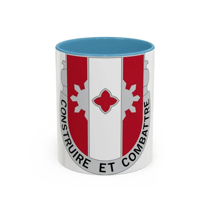 961 Engineer Battalion (U.S. Army) Accent Coffee Mug 11oz Light Blue - Go Mug Yourself