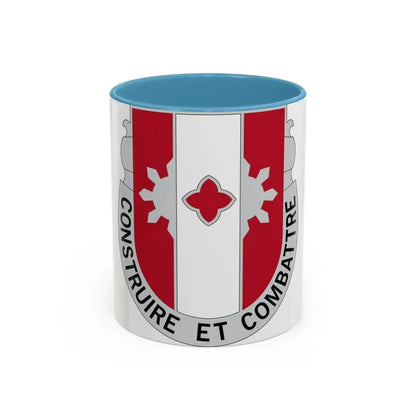 961 Engineer Battalion (U.S. Army) Accent Coffee Mug 11oz Light Blue - Go Mug Yourself