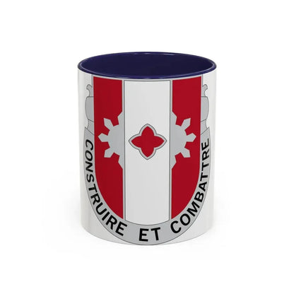 961 Engineer Battalion (U.S. Army) Accent Coffee Mug 11oz Navy - Go Mug Yourself