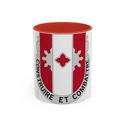 961 Engineer Battalion (U.S. Army) Accent Coffee Mug 11oz Red - Go Mug Yourself