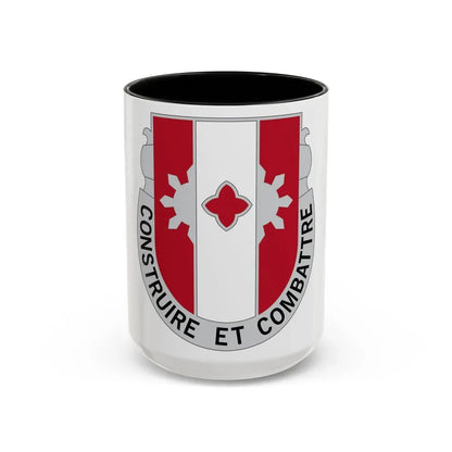 961 Engineer Battalion (U.S. Army) Accent Coffee Mug 15oz Black - Go Mug Yourself