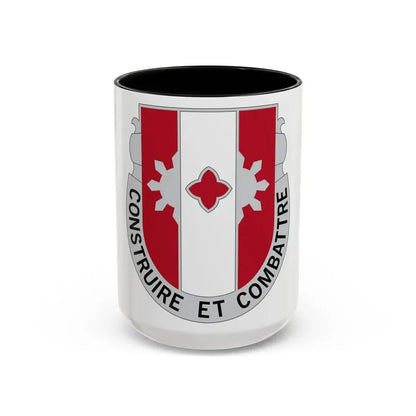 961 Engineer Battalion (U.S. Army) Accent Coffee Mug 15oz Black - Go Mug Yourself