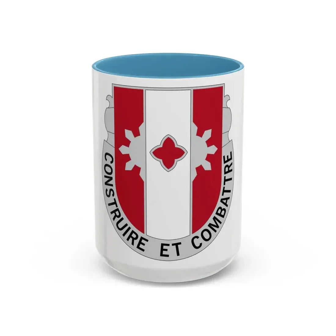 961 Engineer Battalion (U.S. Army) Accent Coffee Mug 15oz Light Blue - Go Mug Yourself