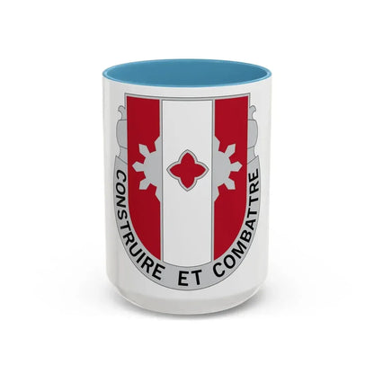 961 Engineer Battalion (U.S. Army) Accent Coffee Mug 15oz Light Blue - Go Mug Yourself