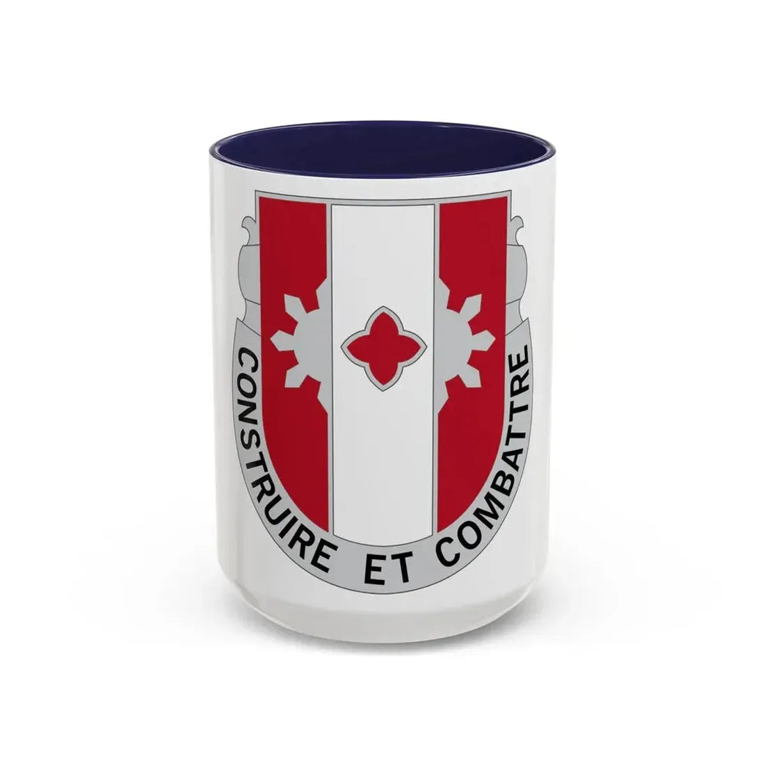 961 Engineer Battalion (U.S. Army) Accent Coffee Mug 15oz Navy - Go Mug Yourself