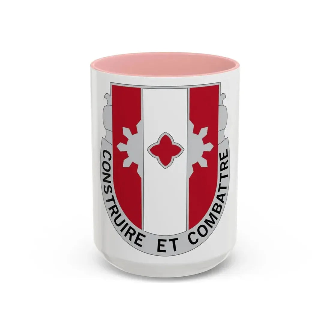 961 Engineer Battalion (U.S. Army) Accent Coffee Mug 15oz Pink - Go Mug Yourself