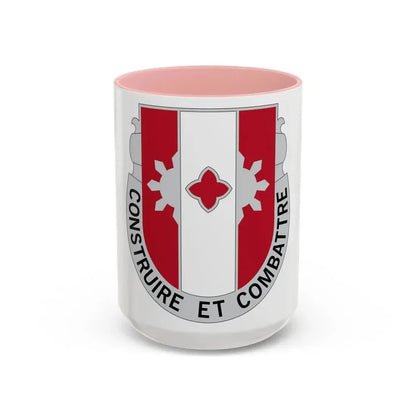 961 Engineer Battalion (U.S. Army) Accent Coffee Mug 15oz Pink - Go Mug Yourself