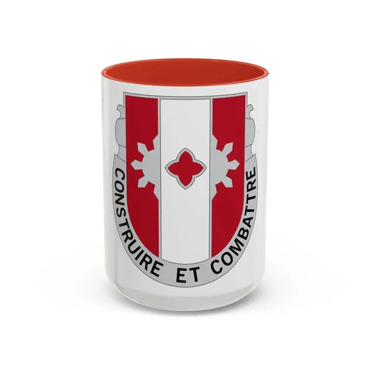 961 Engineer Battalion (U.S. Army) Accent Coffee Mug 15oz Red - Go Mug Yourself