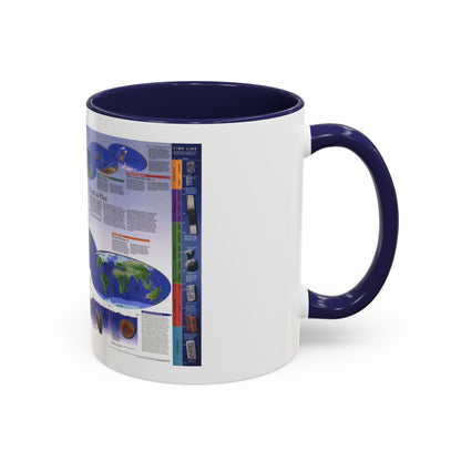 World Map - Physical Earth 2 (1998) (Map) Accent Coffee Mug