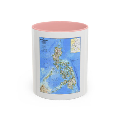 Philippines, The (1986) (Map) Accent Coffee Mug