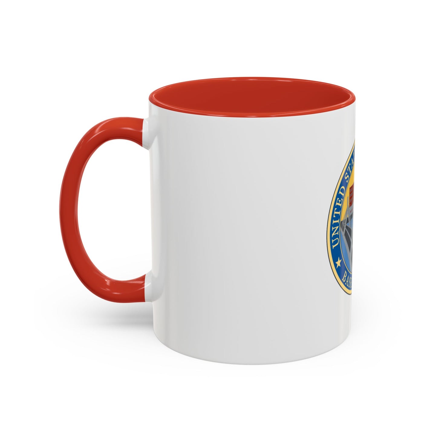 USCG Base Boston (U.S. Coast Guard) Accent Coffee Mug