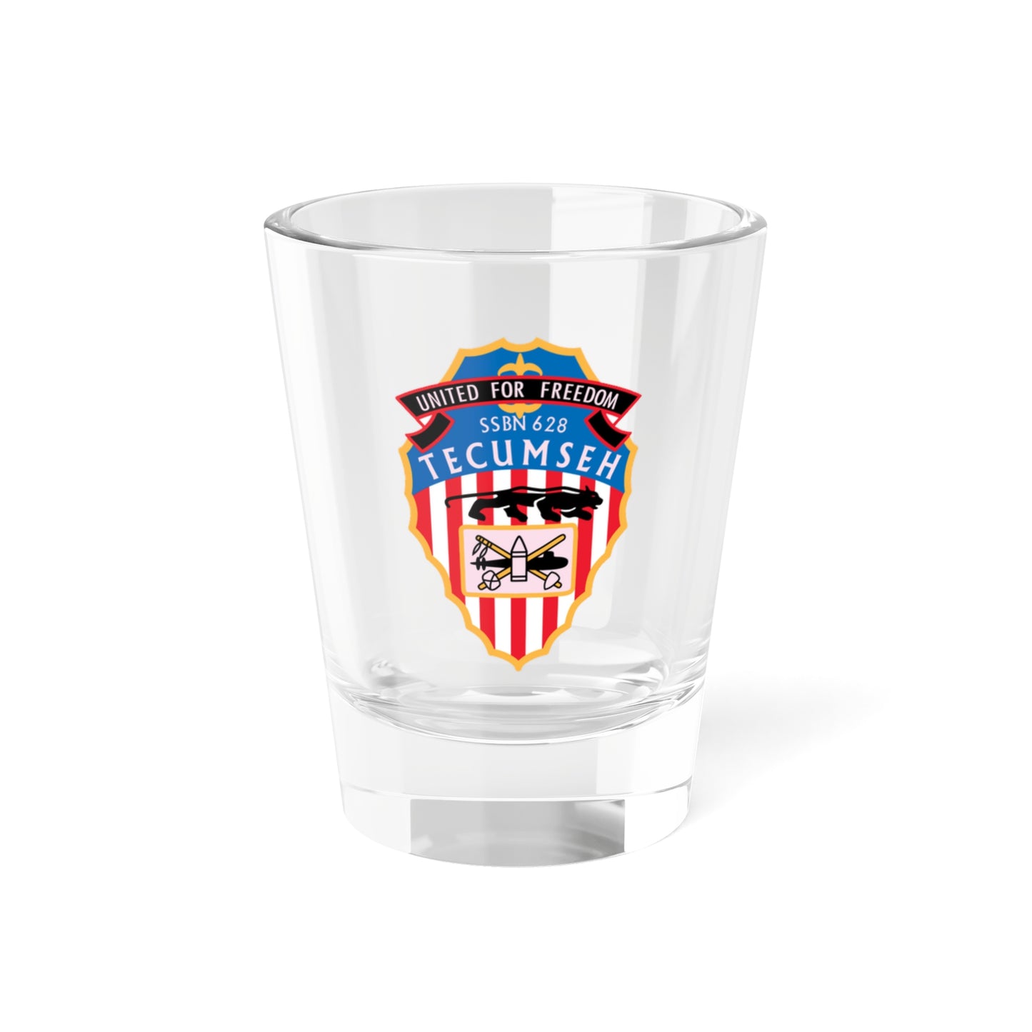 United For Freedom SSBN 262 Tecumseh (U.S. Navy) Shot Glass 1.5oz